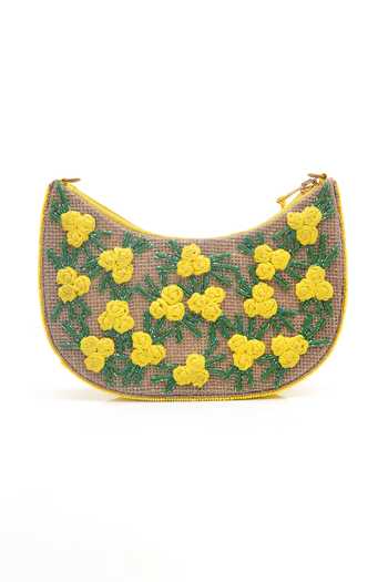 Buy_APT FOREVER_Yellow Garden Glow Clutch Bag 