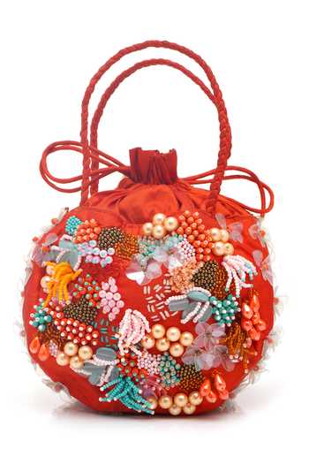Buy_APT FOREVER_Red Colour Pop Clutch Bag _Online