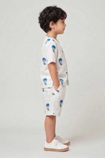 Buy_MR Brat_White Cotton Hot Air Balloon Shirt And Shorts Co-ord Set _Online_at_Aza_Fashions