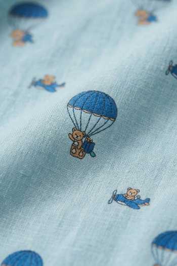 MR Brat_Blue Cotton Sky High Shirt And Shorts Co-ord Set _Online_at_Aza_Fashions
