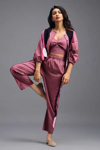 Buy_Deepika Arora_Pink Cotton Open Neck, Shirt And Pant Set 