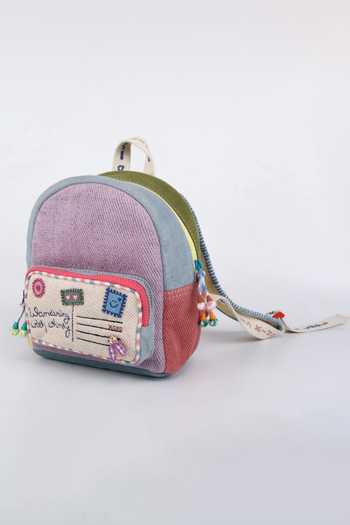 Buy_CHOOSE KIND_Multi Color Lutris Whimsy Post Backpack _at_Aza_Fashions