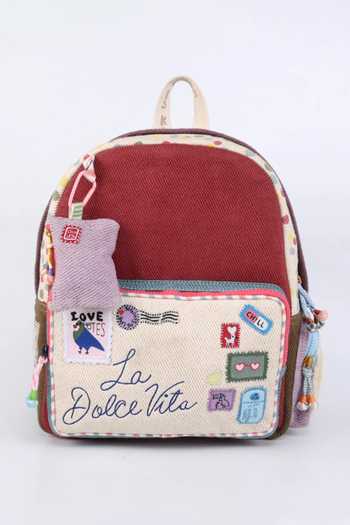 CHOOSE KIND_Multi Color Dugong Love Letters And Postcard Days Backpack _Online_at_Aza_Fashions
