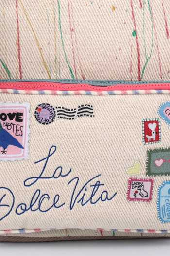 Shop_CHOOSE KIND_Multi Color Dugong Stamps And Stories Backpack _Online_at_Aza_Fashions