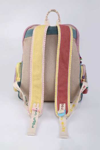 Shop_CHOOSE KIND_Multi Color Chinchilla Pastel Postcards Backpack _at_Aza_Fashions