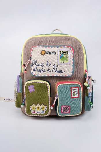 Buy_CHOOSE KIND_Multi Color Chinchilla Wander Winks Backpack _Online_at_Aza_Fashions