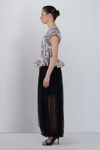 Shop_LEH STUDIOS_Multi Color Cotton Square Neck Sia Abstract Pattern Top _Online_at_Aza_Fashions