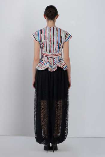 Shop_LEH STUDIOS_Multi Color Cotton Square Neck Sia Abstract Pattern Top _at_Aza_Fashions