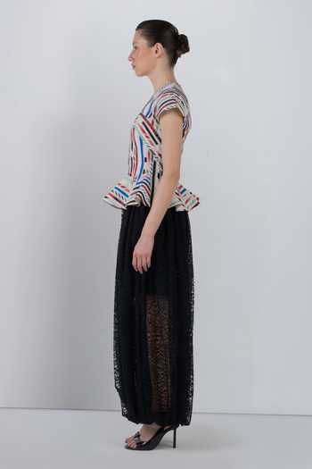 Buy_LEH STUDIOS_Black Viscose, Polyester Lace Work Balloon Pant _Online_at_Aza_Fashions