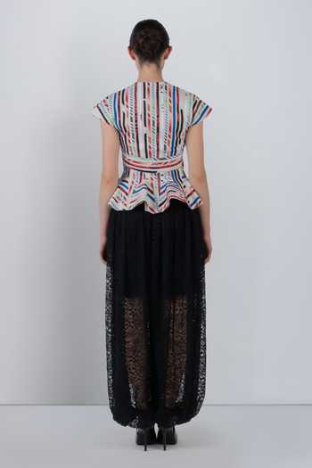 Shop_LEH STUDIOS_Black Viscose, Polyester Lace Work Balloon Pant _at_Aza_Fashions