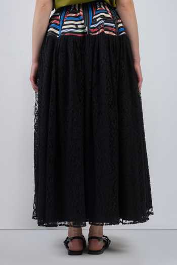 Shop_Leh Studios_Black Viscose, Polyester Pagoda Peplum Skirt _Online_at_Aza_Fashions