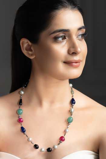 Buy_Joules by Radhika_Multi Color Reyana Beaded Necklace _at_Aza_Fashions