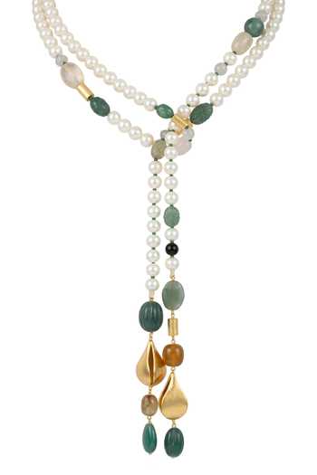 Joules by Radhika_Multi Color Siyana Pearl Necklace _Online_at_Aza_Fashions