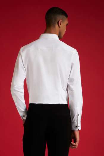 Shop_Philocaly_White Cotton Pristine Shirt _at_Aza_Fashions