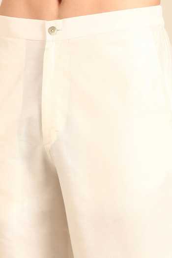 Buy_Mayank Modi - Men_Purple Chanderi Plum Truffle Glaze Kurta And Pant Set _Online_at_Aza_Fashions