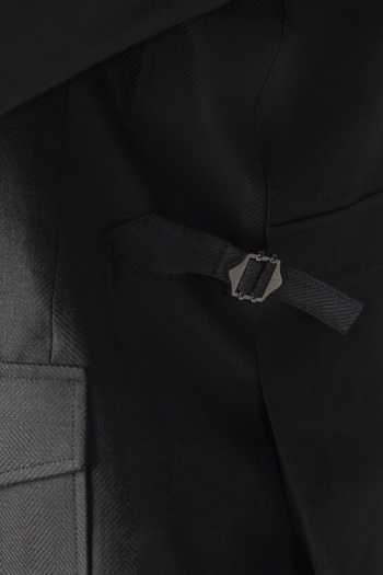 Amit Arora_Black Linen Full Sleeve Shacket _Online_at_Aza_Fashions