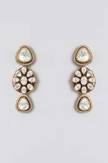 Auraa Trends_Gold Plated Kundan Choker Necklace Set _Online_at_Aza_Fashions