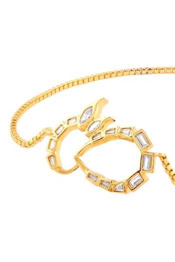 Buy_Isharya_Gold Plated Khargosha Cuff Bracelet _Online_at_Aza_Fashions