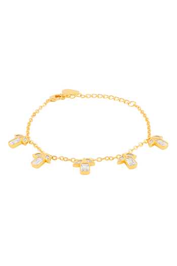 Shop_Isharya_Gold Plated Keeva Chain Bracelet _at_Aza_Fashions