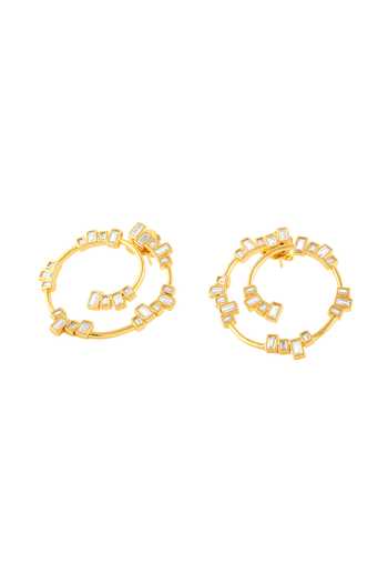 Isharya_Gold Plated Ghol Statement Earrings _Online_at_Aza_Fashions