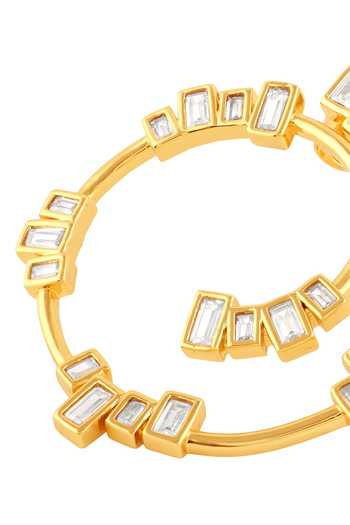 Buy_Isharya_Gold Plated Ghol Statement Earrings _Online_at_Aza_Fashions