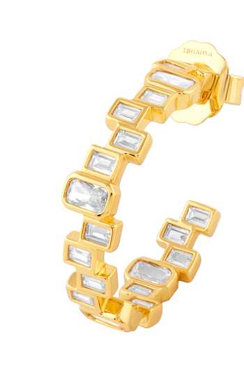 Buy_Isharya_Gold Plated Rasa Statement Earrings _Online_at_Aza_Fashions