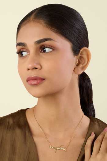 Buy_Isharya_Gold Plated Hamsi Embellished Pendant Necklace _at_Aza_Fashions
