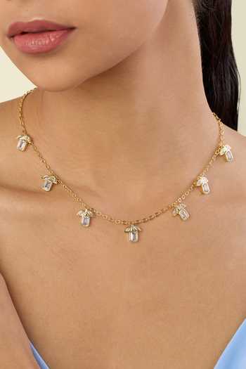Shop_Isharya_Gold Plated Phool Stationed Choker _Online_at_Aza_Fashions