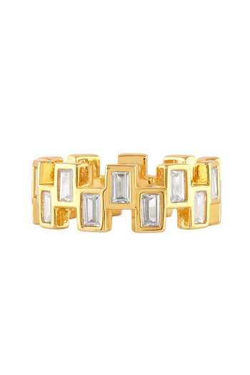 Shop_Isharya_Gold Plated Taru Eternity Ring _at_Aza_Fashions