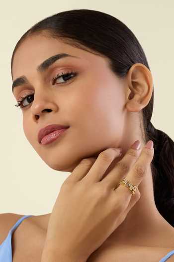 Shop_Isharya_Gold Plated Taru Eternity Ring _Online_at_Aza_Fashions