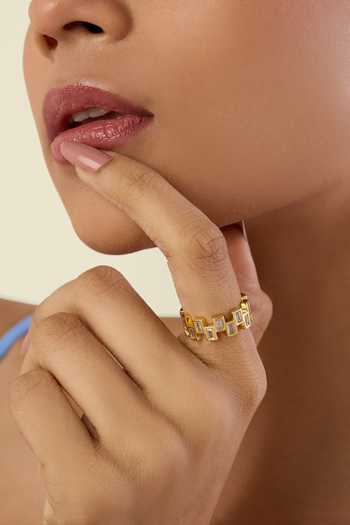 Buy_Isharya_Gold Plated Taru Eternity Ring _at_Aza_Fashions