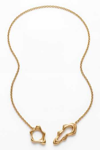 Mnsh_Gold Plated Lariat Drop Necklace _Online_at_Aza_Fashions