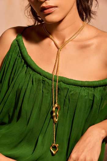 Buy_Mnsh_Gold Plated Lariat Drop Necklace _Online_at_Aza_Fashions