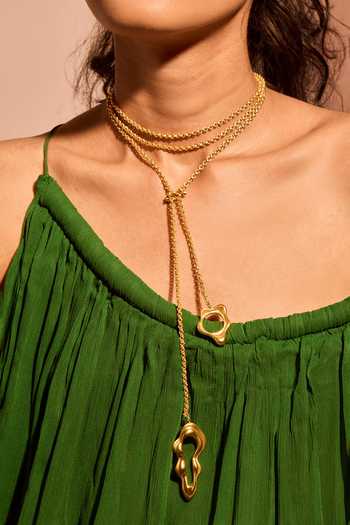 Buy_Mnsh_Gold Plated Lariat Drop Necklace _at_Aza_Fashions