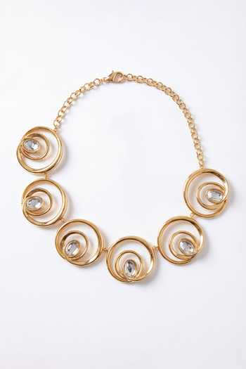 Shop_Mnsh_Gold Plated Fluid Choker _at_Aza_Fashions