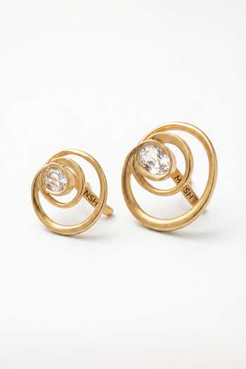 Shop_Mnsh_Gold Plated Mirror Stones Earcuffs _Online_at_Aza_Fashions