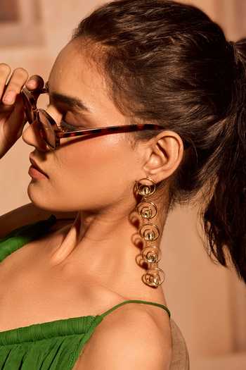 Shop_Mnsh_Gold Plated Mirror Stone Danglers Earrings _Online_at_Aza_Fashions