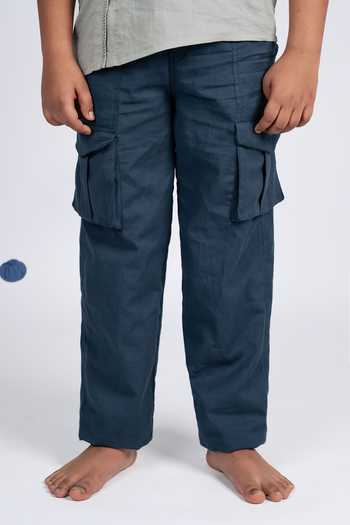 Buy_OurDve_Grey Cotton Shirt And Pant Set _Online_at_Aza_Fashions