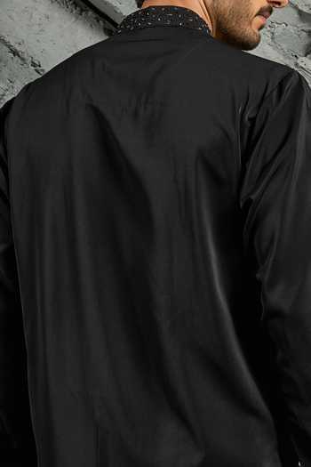 Buy_Sarab Khanijou_Black Noir Tonal Cutdana Embroidered Kurta Set _Online_at_Aza_Fashions