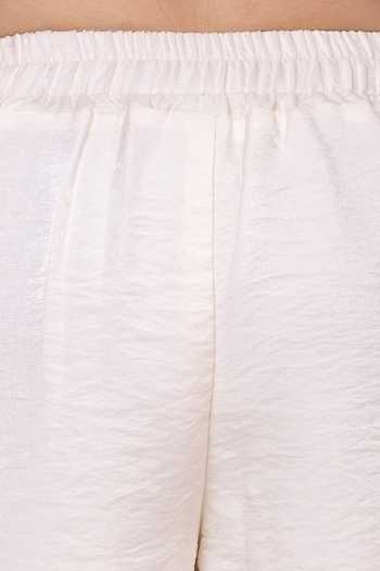 Mini Stitch_Pink Rayon Embroidery Thread Work Kurta And Palazzo Set _Online