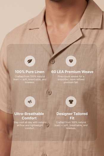 Buy_Hilo Design_Beige Linen Dune Shirt _Online_at_Aza_Fashions
