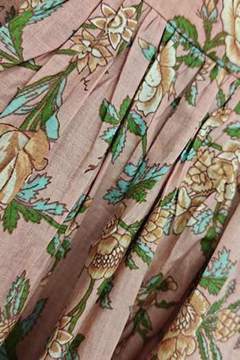 Byb Premium_Peach Cotton Floral Print Kurta And Sharara Set _Online_at_Aza_Fashions