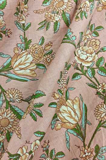 Byb Premium_Peach Cotton Floral Print Kurta And Sharara Set _Online