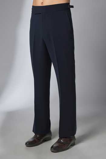 Salil Bhatia_Blue Sequins, Beads, Stones Hand Embroidered Tuxedo Set _Online_at_Aza_Fashions