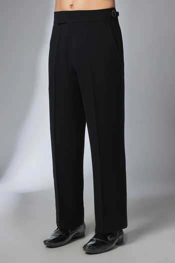 Salil Bhatia_Black Beads Tonal Embroidered Tuxedo Set _Online_at_Aza_Fashions