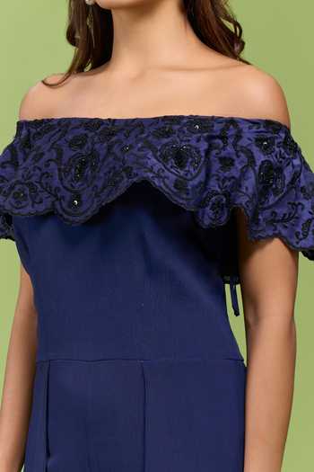 Shop_Varsha Wadhwa_Blue Embroidered Yoke Layered Jumpsuit 