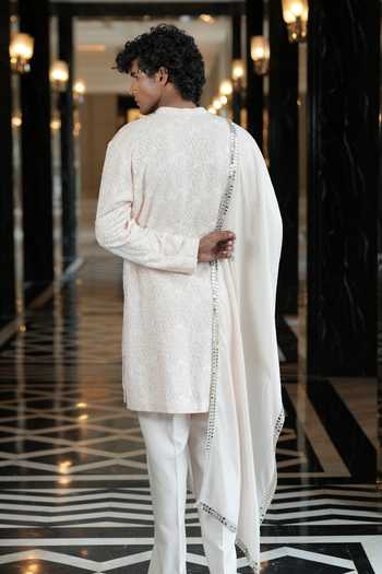 Archana Kochhar_Pink Silk, Brocade Ainna Soft Embroidered Kurta Set _Online_at_Aza_Fashions