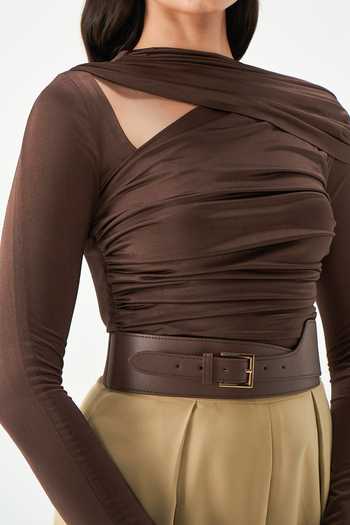 NOTEBOOK_Beige Sophia Poly Knit Jumpsuit _Online_at_Aza_Fashions