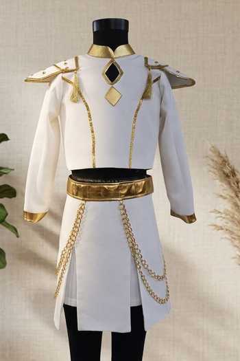 Toplove_White Cotton, Crepe K-pop Zoey Inspired Pant Set _Online_at_Aza_Fashions