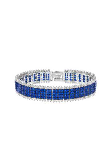 Buy_Miss Jo_Blue Enchanted Path Tennis Bracelet _at_Aza_Fashions